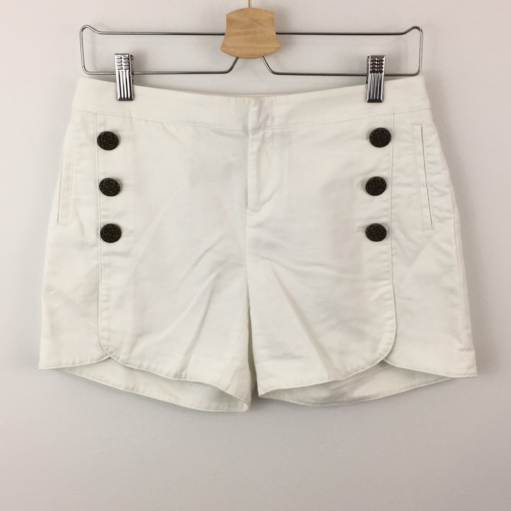 Anthro/Cartonnier Tulip Sailor Shorts - white